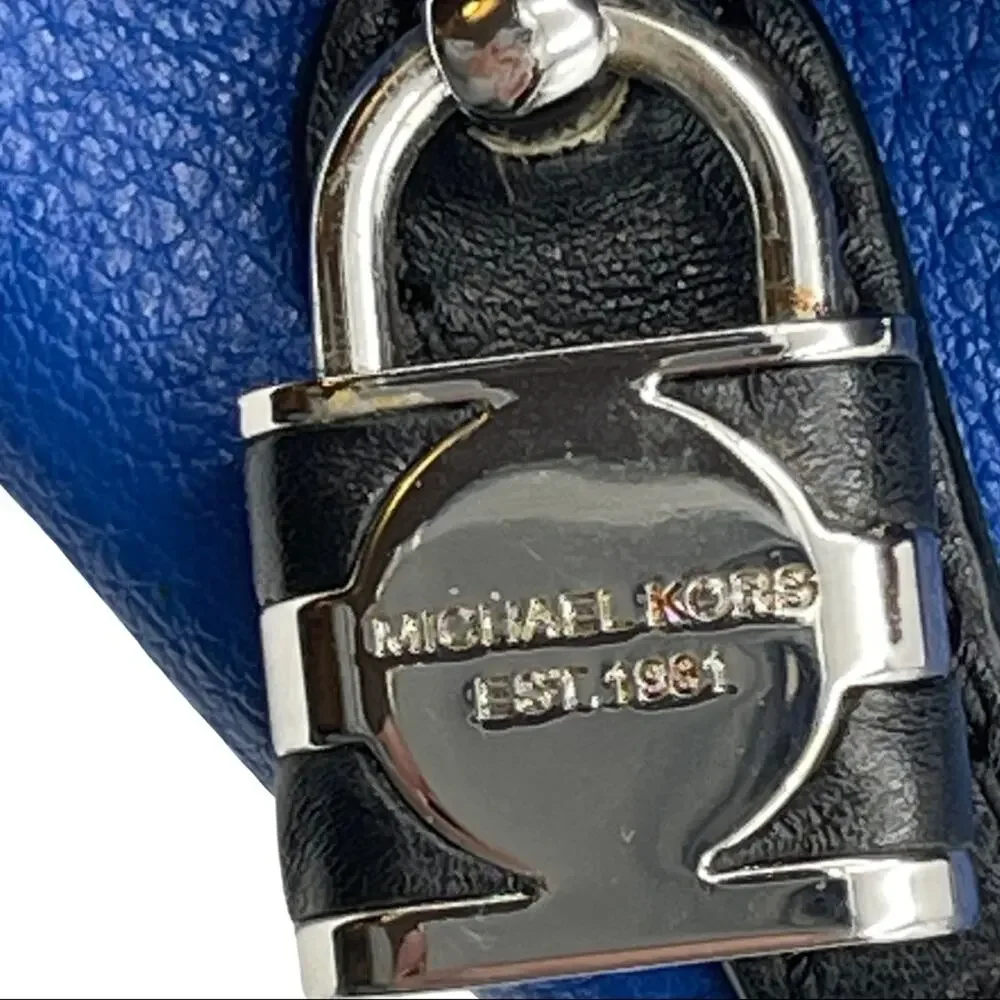 MICHAEL Michael Kors Large Kirby Satchel Electric Blue EUC - Picture 5 of 16